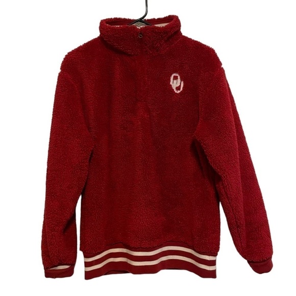 zoozatz Tops - University of Oklahoma Zoozatz Quarter Zip Pullover Size Small